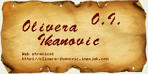 Olivera Ikanović vizit kartica